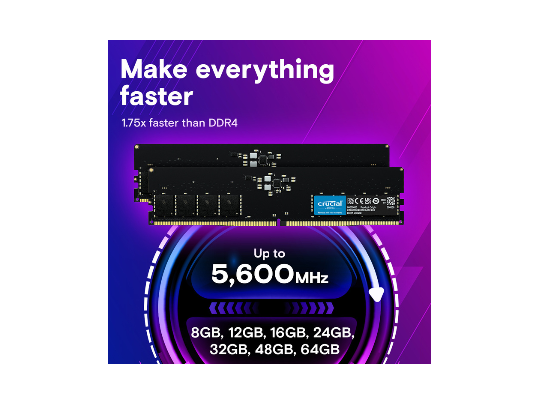 Buy Crucial 8GB DDR5 4800MHz Desktop RAM – in Qatar Buy Crucial 8GB DDR5 4800MHz Desktop RAM – in Qatar